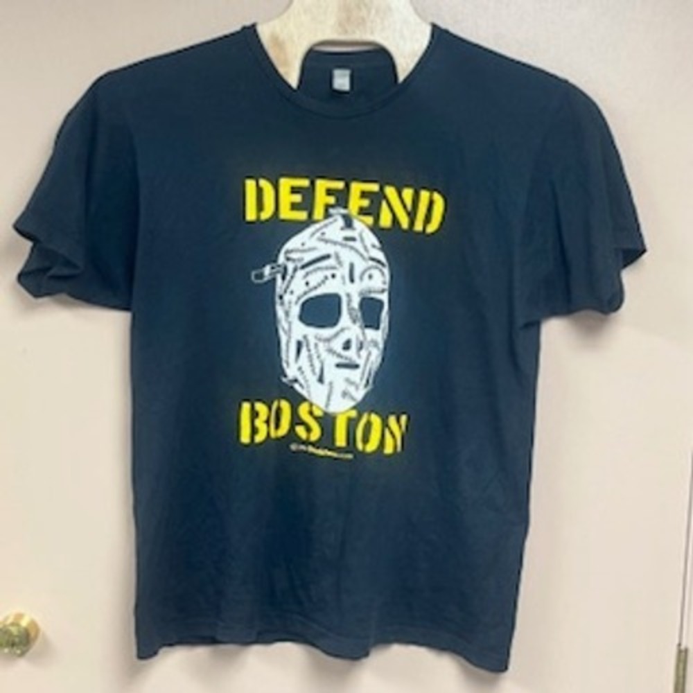 Anvil Defend Boston Hockey Mask‎ Graphic T-Shirt Mens XL Black 2008 SupahFans